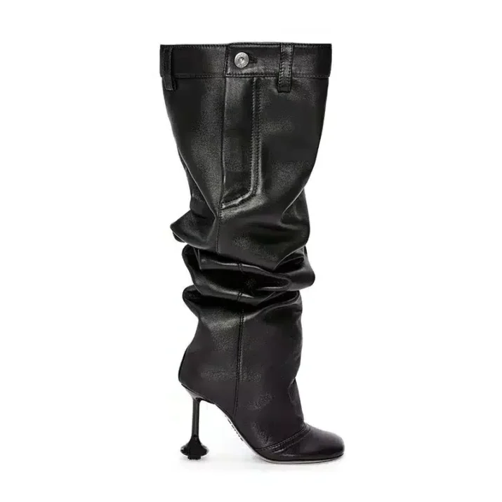 Slouchy Pockets Knee Boots