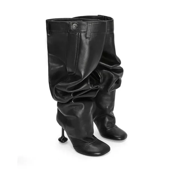 Slouchy Pockets Knee Boots