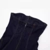 Strapless Denim Midi Dress