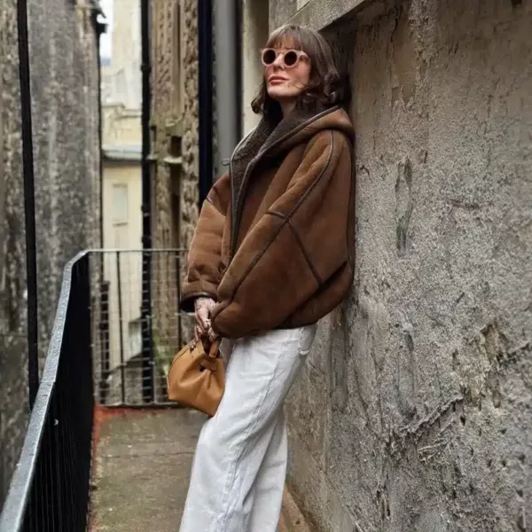 Vintage Brown Hoodie Jacket