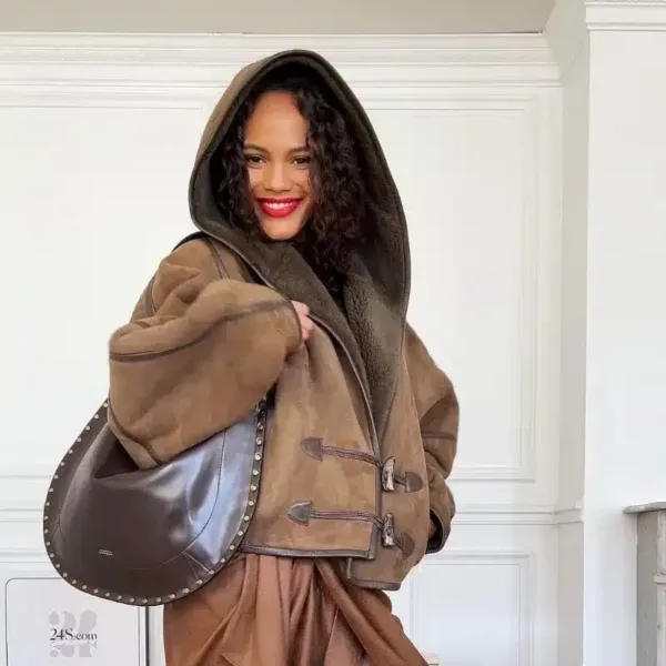 Vintage Brown Hoodie Jacket