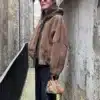 Vintage Brown Hoodie Jacket