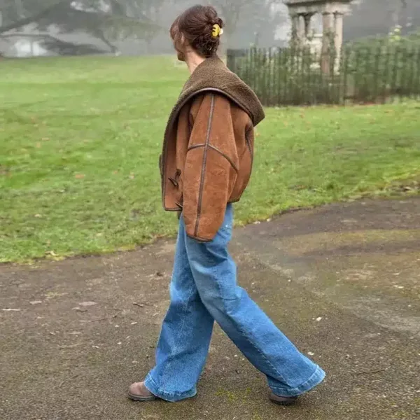 Vintage Brown Hoodie Jacket