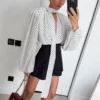 White Polka Dot Blouse 