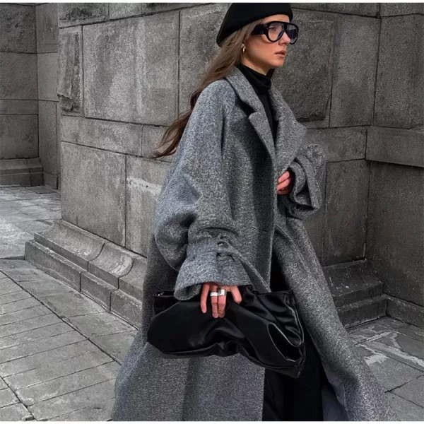 Oversized Heather Grey Coat