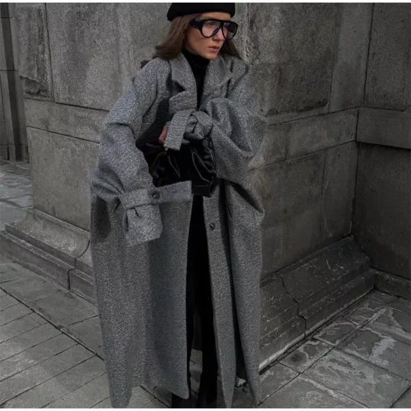 Oversized Heather Grey Coat