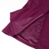 Burgundy Double-Breasted Long Coat
