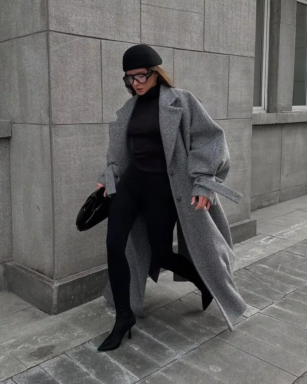 Oversized Heather Grey Coat