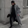 Oversized Heather Grey Coat