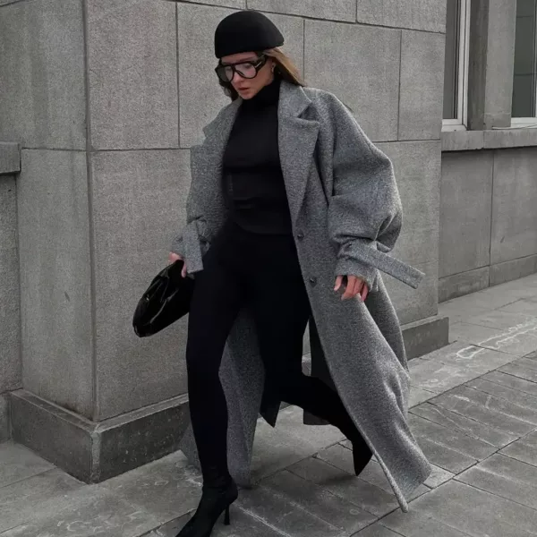 Oversized Heather Grey Coat