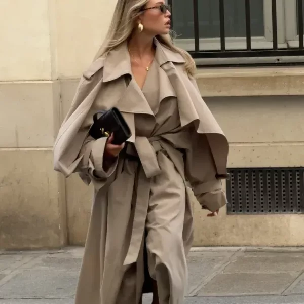 Oversized Sand Trench Coat