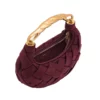 Sculpted Velvet Burgundy Bag