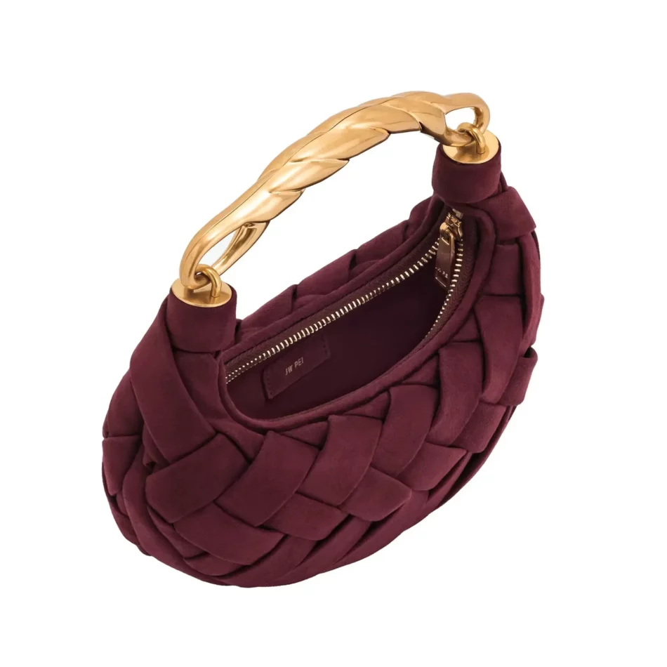 Sculpted Velvet Burgundy Bag