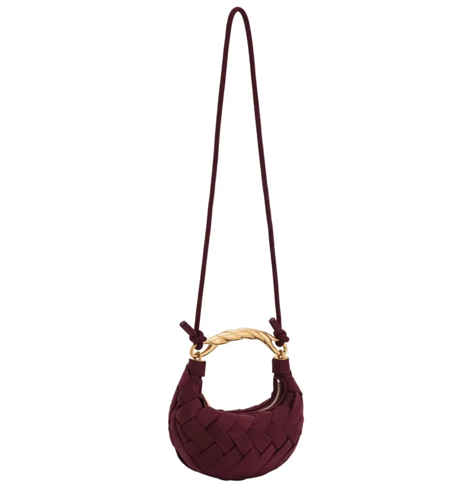 Sculpted Velvet Burgundy Bag