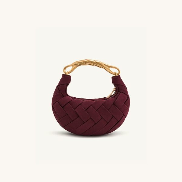 Sculpted Velvet Burgundy Bag