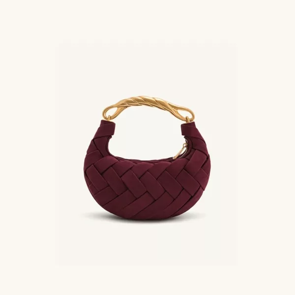Sculpted Velvet Burgundy Bag