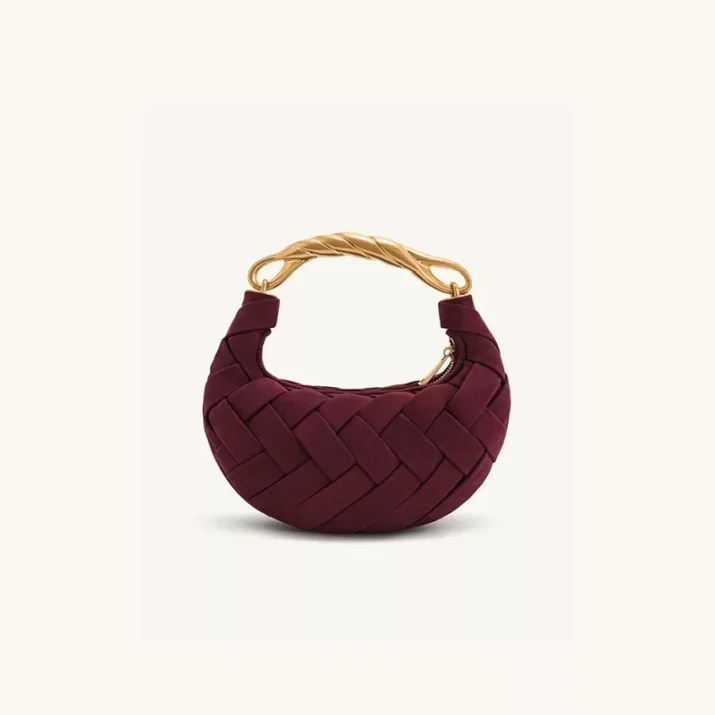 Sculpted Velvet Burgundy Bag