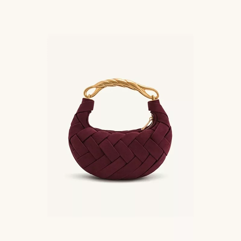Sculpted Velvet Burgundy Bag