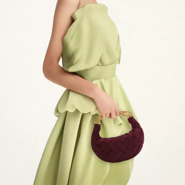 Sculpted Velvet Burgundy Bag