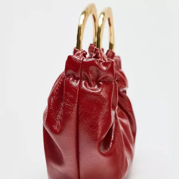 Vinyle Metal Handle Clutch