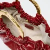 Vinyle Metal Handle Clutch