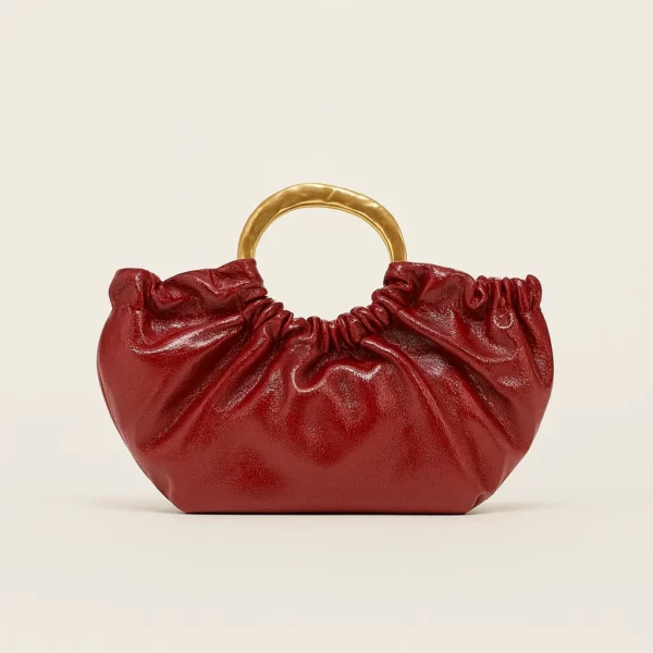 Vinyle Metal Handle Clutch