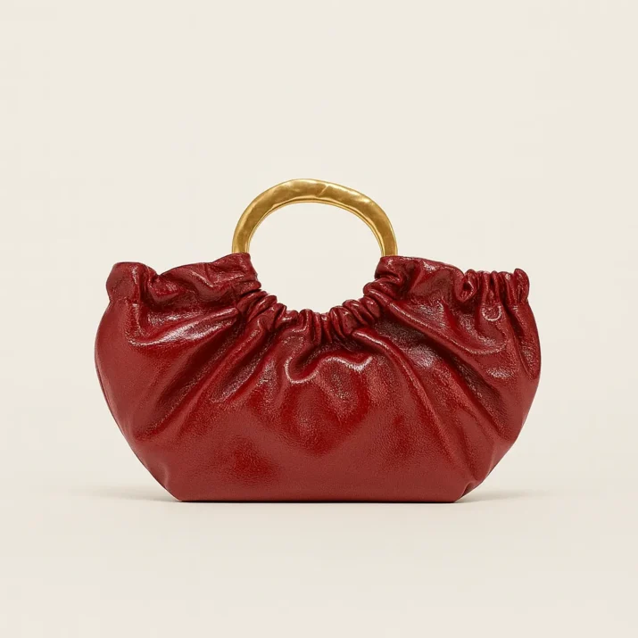 Vinyle Metal Handle Clutch
