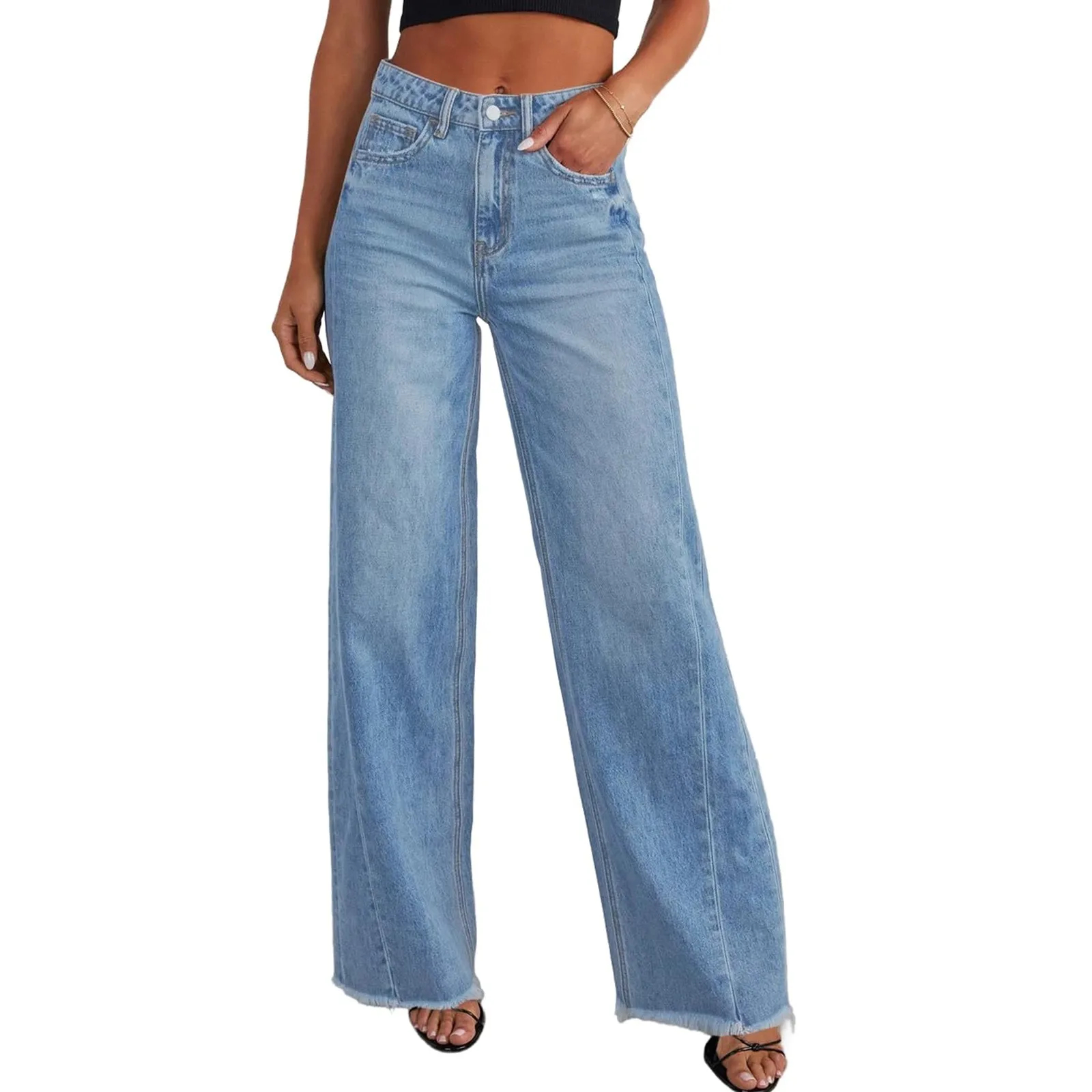 High Waisted Wide-Leg Jeans