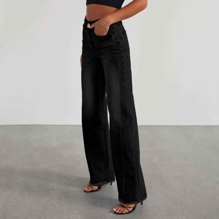 High Waisted Wide-Leg Jeans - high waisted wide