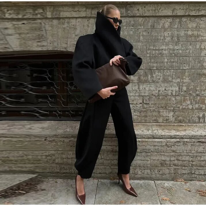 Structured Black Sculptural Jacket