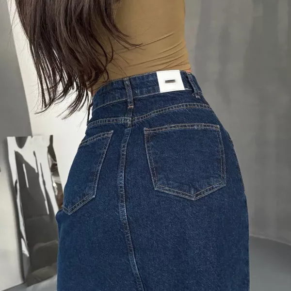 Alternative view of Asymmetrical Denim Mini Skirt