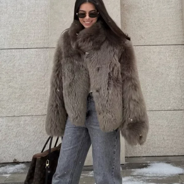 Alternative view of Cropped Faux Fur Jacket