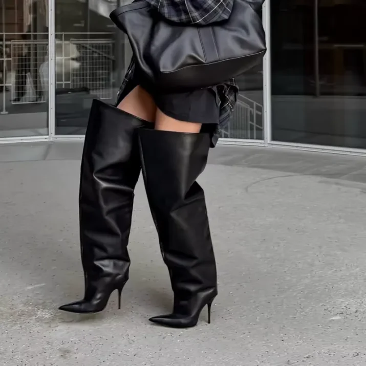 Over The Knee Stiletto Boots - over knee stiletto