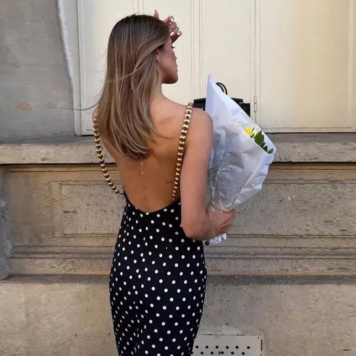 Open Back Maxi Dress Dresses - Beniz Kloset