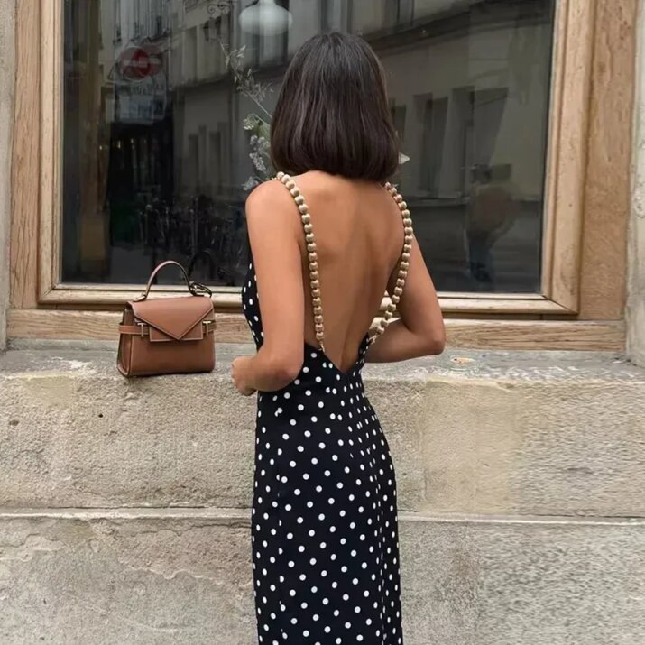 Open Back Maxi Dress Dresses - Beniz Kloset