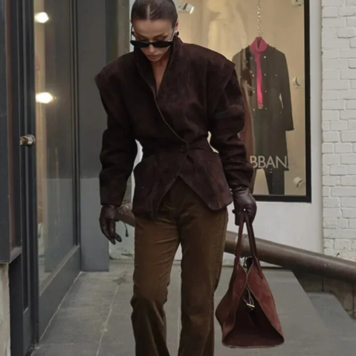Vintage Suede Oversized Jacket Clothing - Beniz Kloset