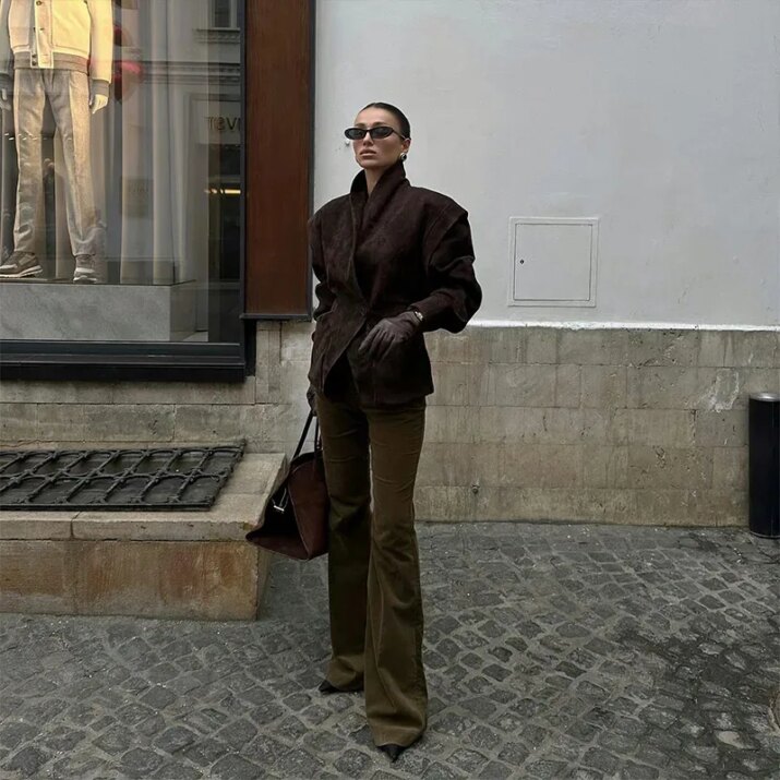 Vintage Suede Oversized Jacket Clothing - Beniz Kloset