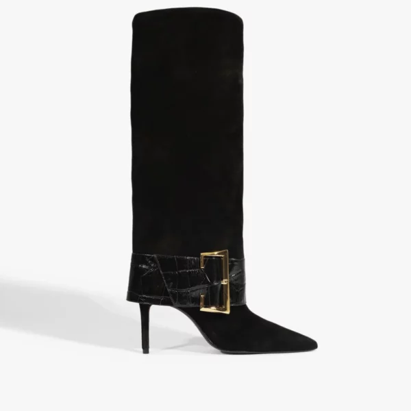Alternative view of Belted Suede Knee Boots