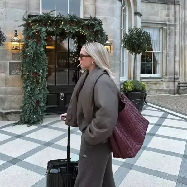 Oversized Faux Leather Puffer Jacket