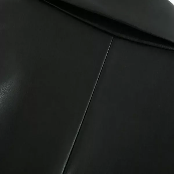 Black Faux Leather Blazer