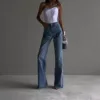 High Waisted Straight-Leg Jeans