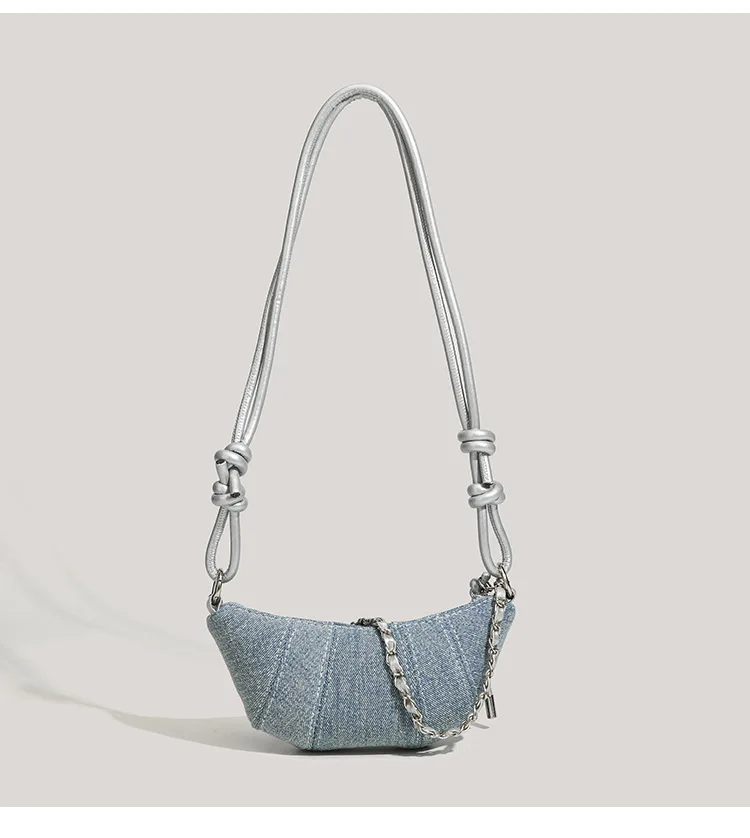 Denim Shell Crossbody Bag