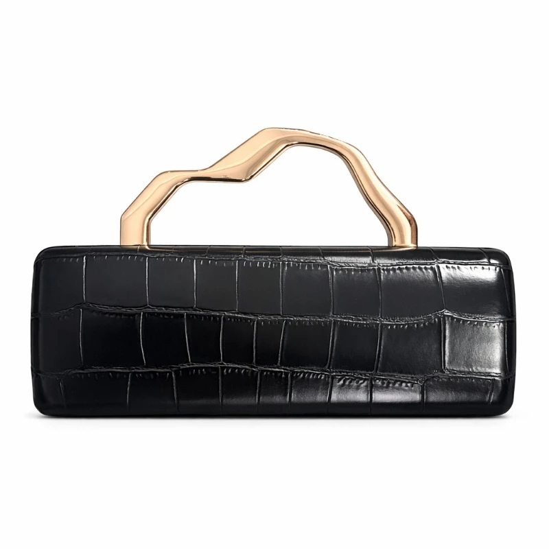 Croc Handle Evening Bag