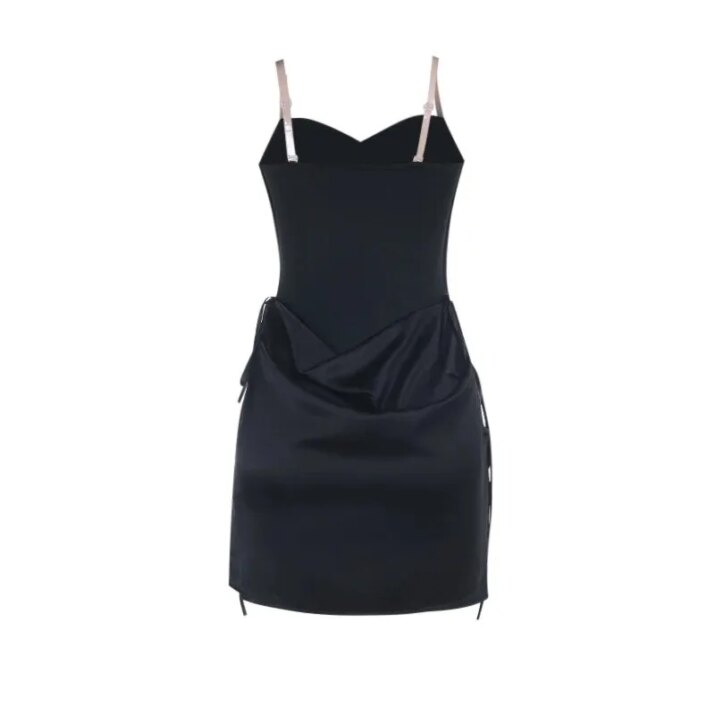 Corset Satin Mini Dress - Image 4