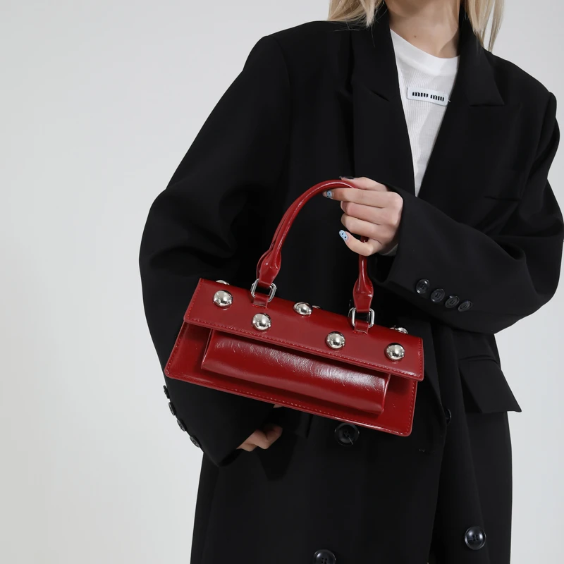 Rivet Flap Shoulder Bag