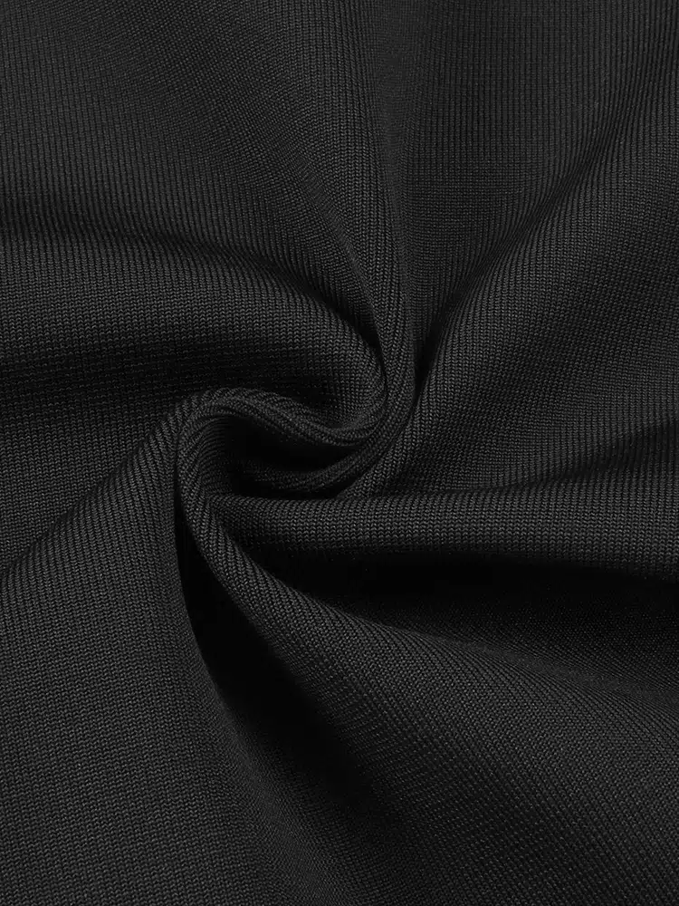 Black Cut-Out Mesh Panel Maxi Dress