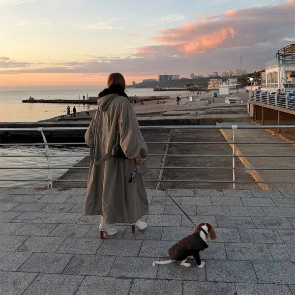 oversized trench coat faux fur collar