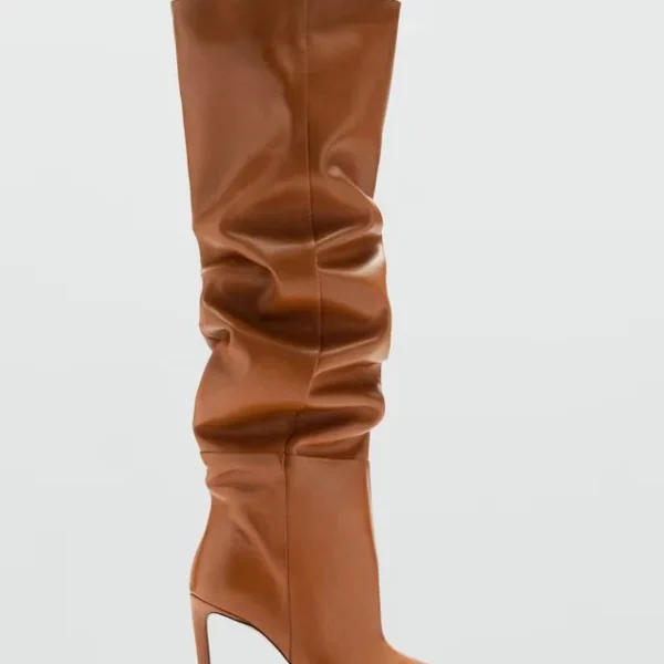 Brown Slouchy Stiletto Boots