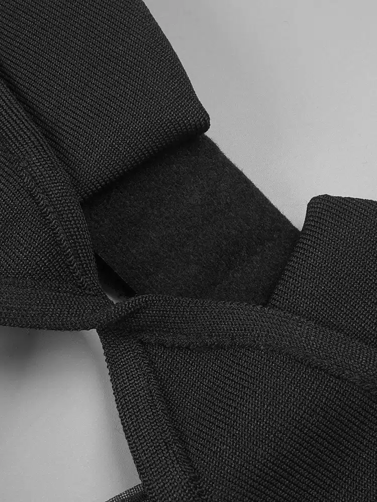 Black Cut-Out Mesh Panel Maxi Dress