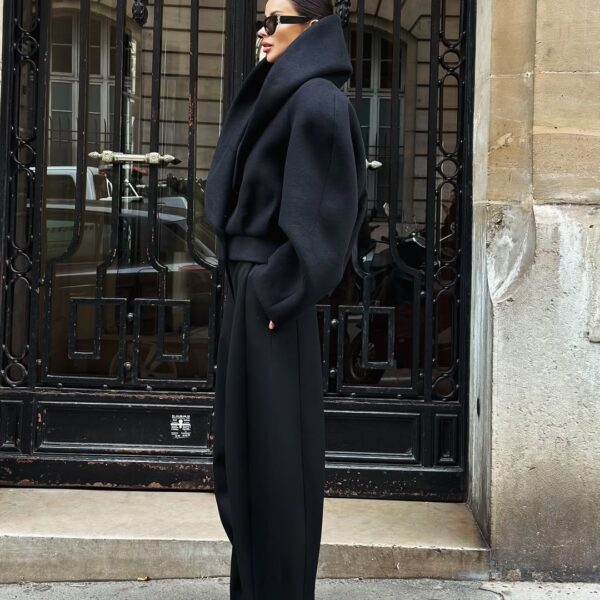 Structured Black Sculptural Jacket